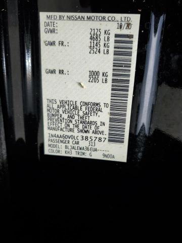 Photo 10 from auction – 2020 NISSAN MAXIMA SL with VIN 1N4AA6DV0LC385787