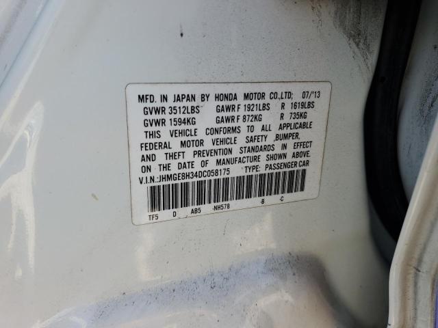 Photo 10 from auction – 2013 HONDA FIT with VIN JHMGE8H34DC058175
