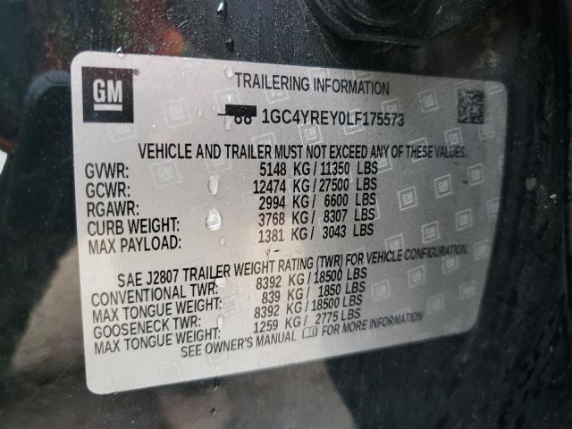 Photo 10 from auction – 2020 CHEVROLET SILVERADO with VIN 1GC4YREY0LF175573
