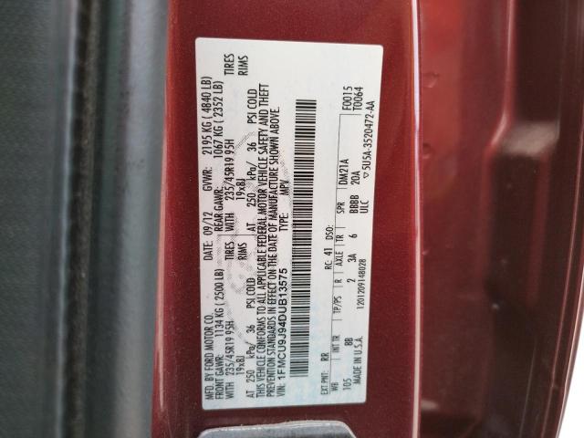 Photo 10 from auction – 2013 FORD ESCAPE TIT with VIN 1FMCU9J94DUB13575