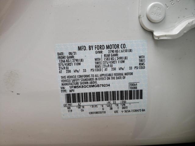 Photo 10 from auction – 2021 FORD EXPLORER S with VIN 1FM5K8GC8MGB79234