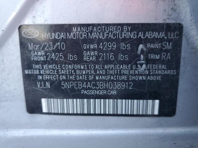 Photo 10 from auction – 2011 HYUNDAI SONATA GLS with VIN 5NPEB4AC3BH038912