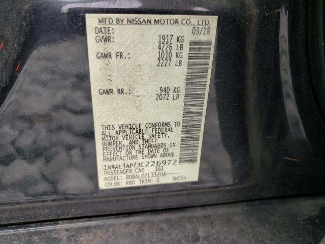 Photo 10 from auction – 2018 NISSAN ALTIMA 2.5 with VIN 1N4AL3AP7JC226972