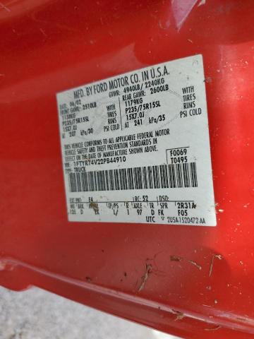 Photo 10 from auction – 2002 FORD RANGER SUP with VIN 1FTYR14V22PB44910