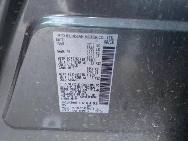 Photo 10 from auction – 2017 NISSAN PATHFINDER with VIN 5N1DR2MN3HC606682