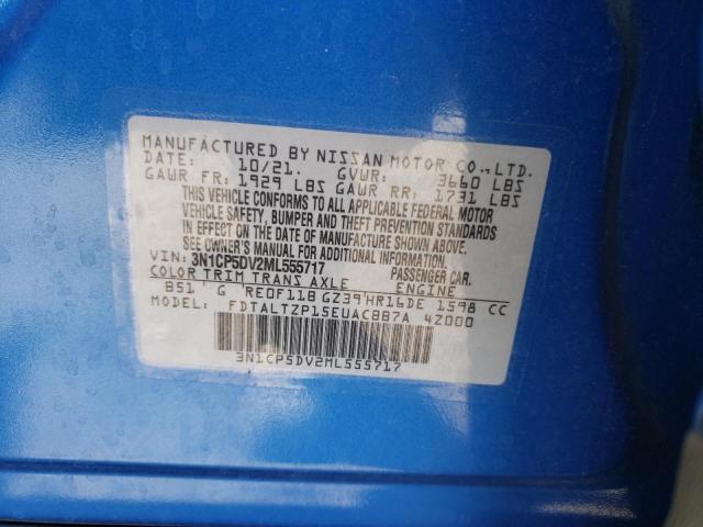 Photo 10 from auction – 2021 NISSAN KICKS SR with VIN 3N1CP5DV2ML555717