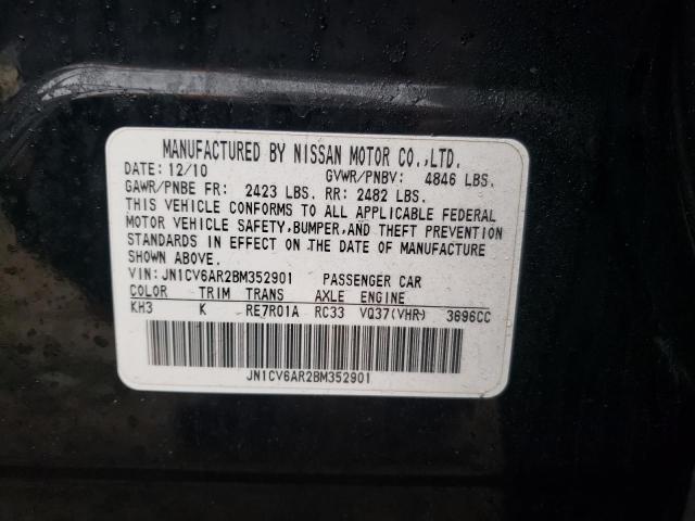 Photo 10 from auction – 2011 INFINITI G37 with VIN JN1CV6AR2BM352901