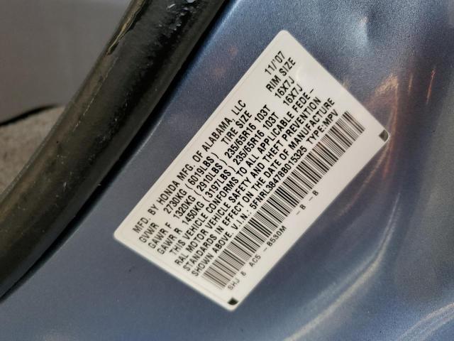 Photo 10 from auction – 2008 HONDA ODYSSEY EX with VIN 5FNRL38478B015325