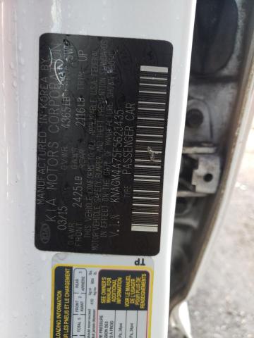 Photo 10 from auction – 2015 KIA OPTIMA LX with VIN KNAGM4A75F5623435