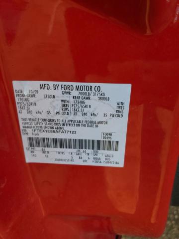 Photo 10 from auction – 2010 FORD F150 SUPER with VIN 1FTEX1E88AFA77123