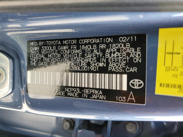 Photo 10 from auction – 2011 TOYOTA YARIS with VIN JTDBT4K38BL001901