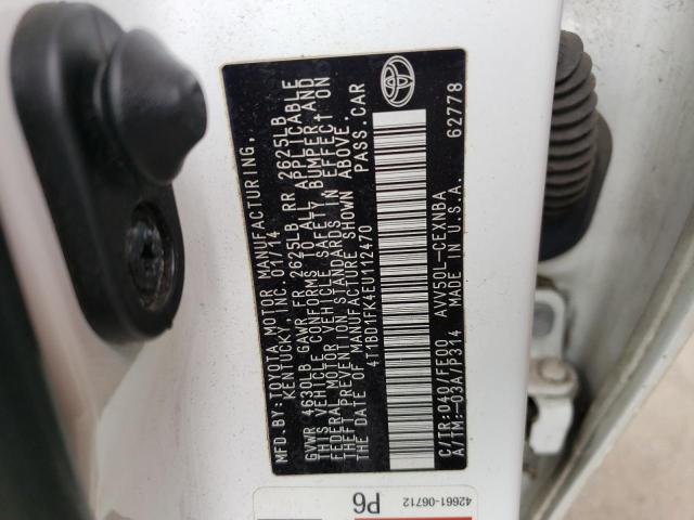 Photo 10 from auction – 2014 TOYOTA CAMRY HYBR with VIN 4T1BD1FK4EU112470