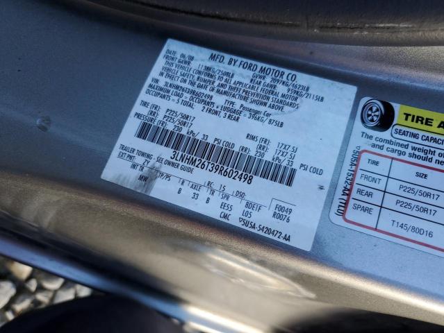Photo 10 from auction – 2009 LINCOLN MKZ with VIN 3LNHM26T39R602498