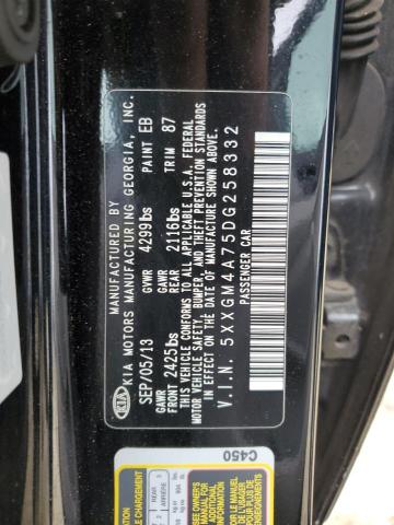 Photo 10 from auction – 2013 KIA OPTIMA LX with VIN 5XXGM4A75DG258332