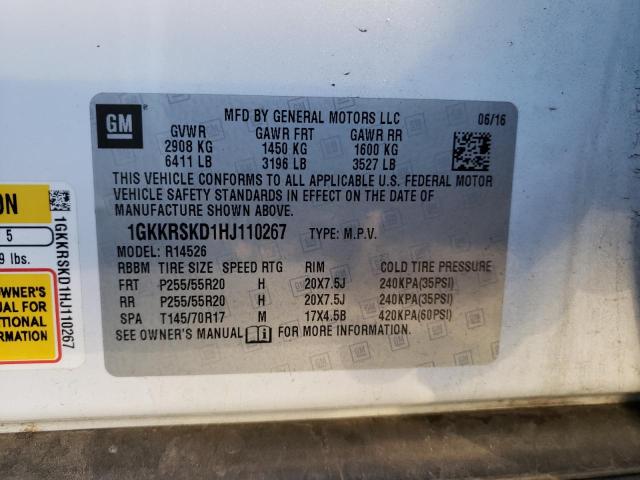 Photo 10 from auction – 2017 GMC ACADIA LIM with VIN 1GKKRSKD1HJ110267