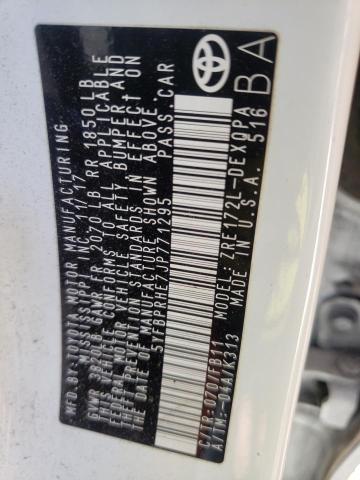 Photo 10 from auction – 2018 TOYOTA COROLLA LE with VIN 5YFBPRHE7JP771295