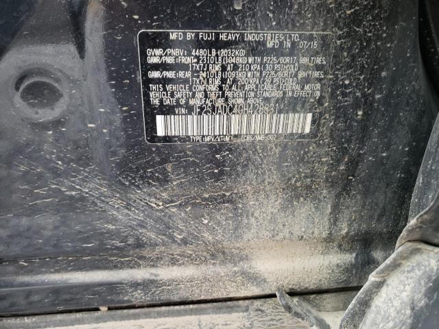 Photo 10 from auction – 2016 SUBARU FORESTER 2 with VIN JF2SJADC4GH428831