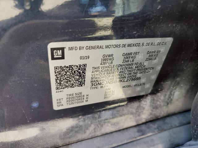 Photo 10 from auction – 2019 CHEVROLET TRAX LS with VIN 3GNCJNSB4KL275695