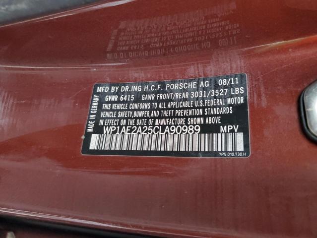 Photo 10 from auction – 2012 PORSCHE CAYENNE S with VIN WP1AE2A25CLA90989