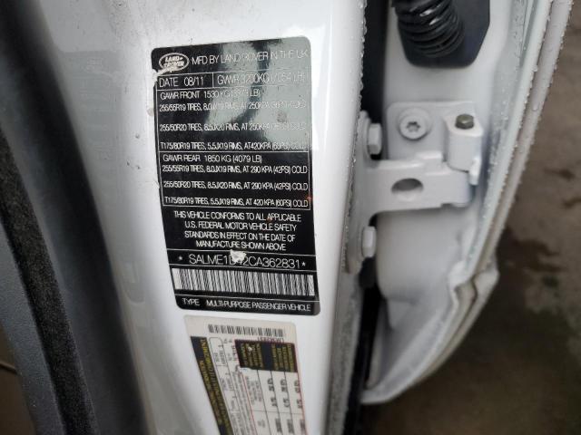 Photo 10 from auction – 2012 LAND ROVER RANGE ROVE with VIN SALME1D42CA362831