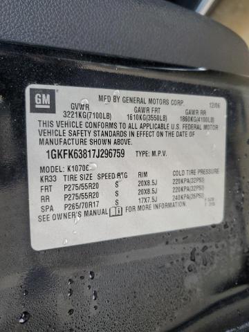 Photo 10 from auction – 2007 GMC YUKON DENA with VIN 1GKFK63817J296759