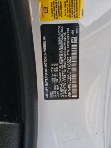 Photo 10 from auction – 2020 BMW 430I with VIN WBA4W3C05LFH18822