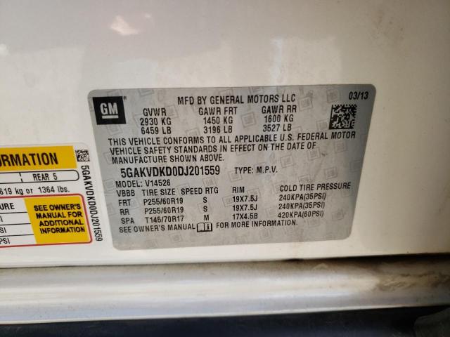 Photo 10 from auction – 2013 BUICK ENCLAVE with VIN 5GAKVDKD0DJ201559