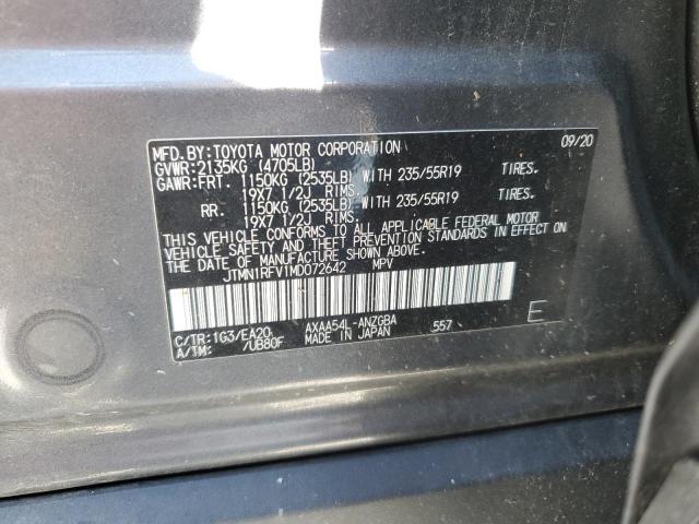 Photo 10 from auction – 2021 TOYOTA RAV4 LIMIT with VIN JTMN1RFV1MD072642