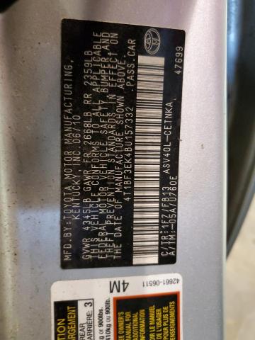 Photo 10 from auction – 2011 TOYOTA CAMRY BASE with VIN 4T1BF3EK4BU157332