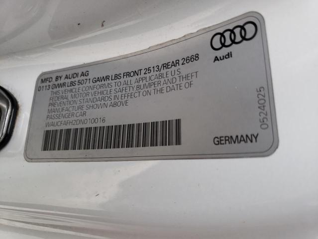 Photo 10 from auction – 2013 AUDI A5 PREMIUM with VIN WAUCFAFH2DN010016