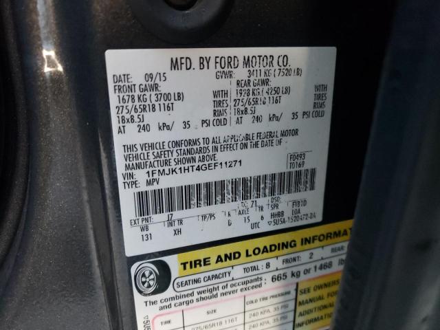 Photo 10 from auction – 2016 FORD EXPEDITION with VIN 1FMJK1HT4GEF11271