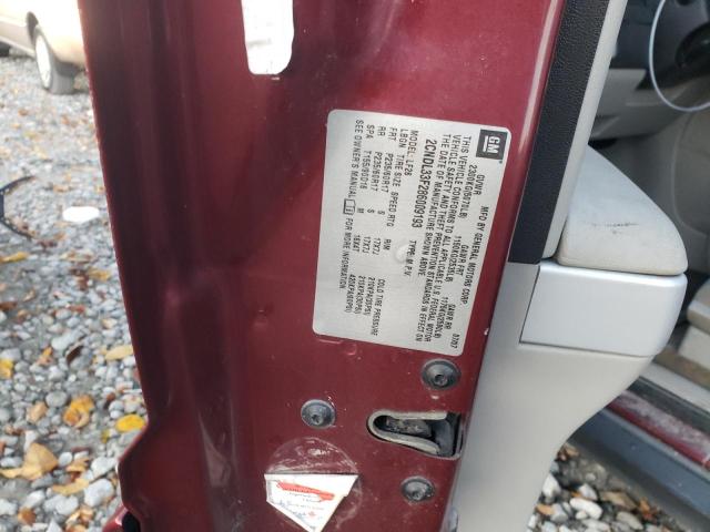 Photo 10 from auction – 2008 CHEVROLET EQUINOX LT with VIN 2CNDL33F286009193