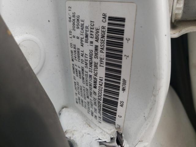 Photo 10 from auction – 2012 ACURA TSX SE with VIN JH4CU2F83CC024241