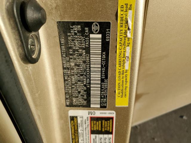 Photo 10 from auction – 2011 TOYOTA CAMRY SE with VIN 4T1BK3EKXBU620862