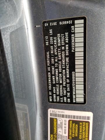Photo 10 from auction – 2013 VOLKSWAGEN EOS LUX with VIN WVWFW8AH7DV000503