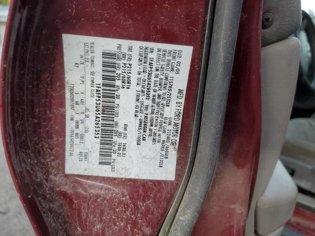 Photo 10 from auction – 2005 FORD TAURUS SE with VIN 1FAFP53U65A265353