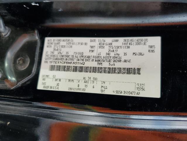 Photo 10 from auction – 2017 FORD F150 SUPER with VIN 1FTEX1CP8HFA51142