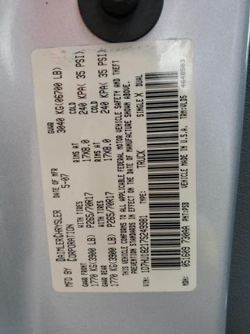 Photo 10 from auction – 2007 DODGE RAM 1500 S with VIN 1D7HU18217S249981