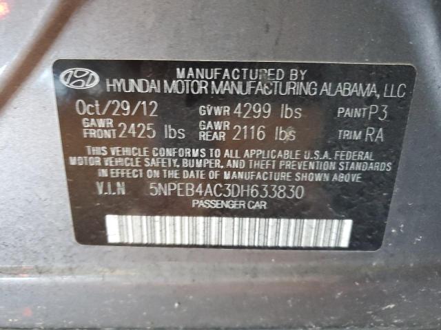 Photo 10 from auction – 2013 HYUNDAI SONATA GLS with VIN 5NPEB4AC3DH633830