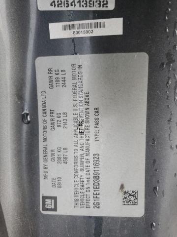 Photo 10 from auction – 2011 CHEVROLET CAMARO LS with VIN 2G1FE1ED3B9116923
