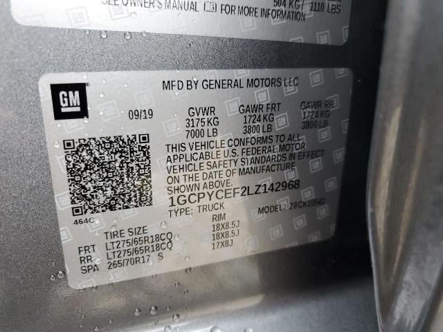 Photo 10 from auction – 2020 CHEVROLET SILVERADO2 with VIN 1GCPYCEF2LZ142968