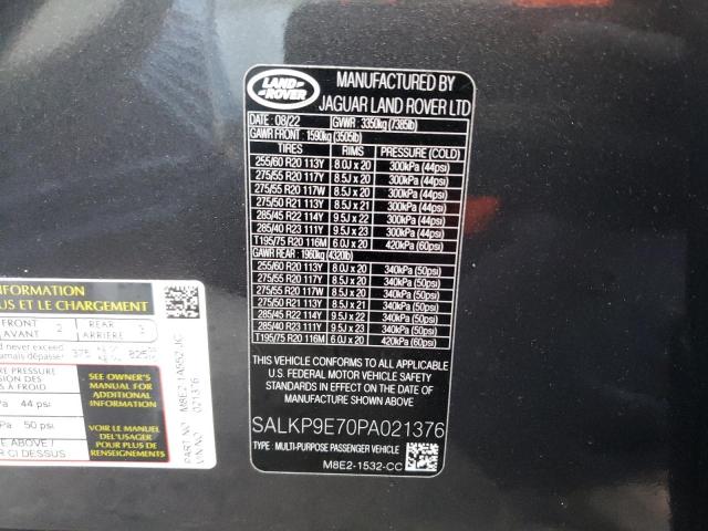 Photo 10 from auction – 2023 LAND ROVER RANGE ROVE with VIN SALKP9E70PA021376