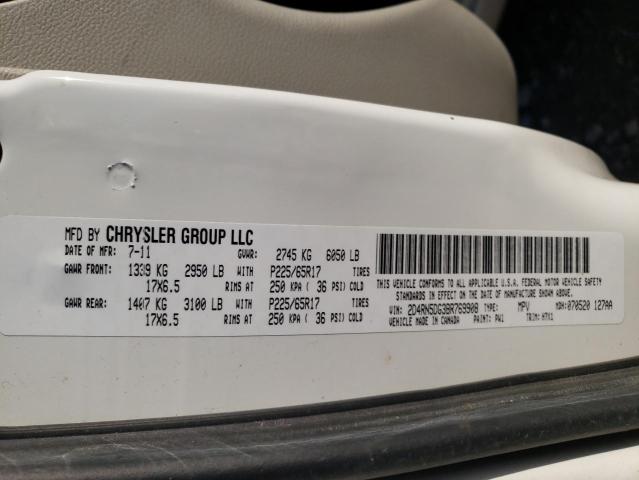Photo 10 from auction – 2011 DODGE GRAND CARA with VIN 2D4RN5DG3BR769908
