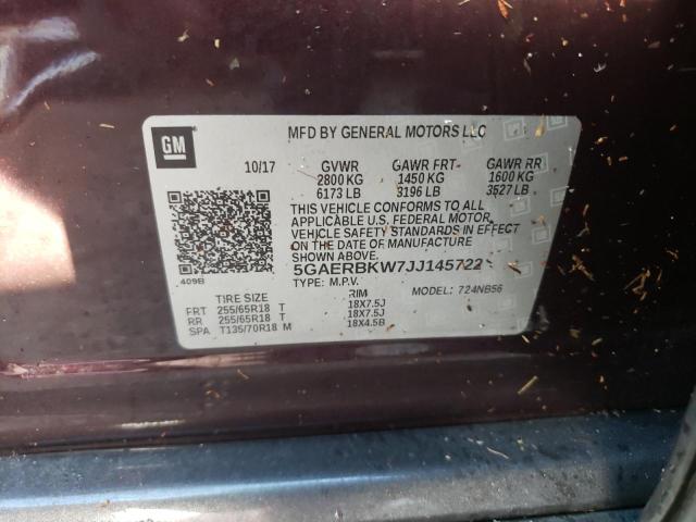 Photo 10 from auction – 2018 BUICK ENCLAVE ES with VIN 5GAERBKW7JJ145722