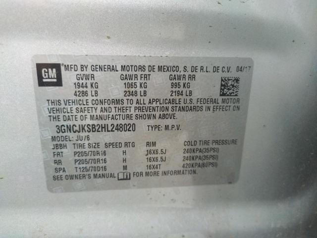 Photo 10 from auction – 2017 CHEVROLET TRAX LS with VIN 3GNCJKSB2HL248020