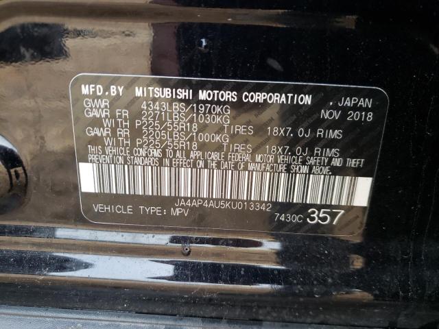 Photo 10 from auction – 2019 MITSUBISHI OUTLANDER with VIN JA4AP4AU5KU013342