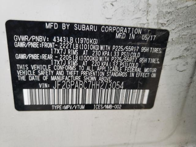 Photo 10 from auction – 2017 SUBARU CROSSTREK with VIN JF2GPABC7HH273054