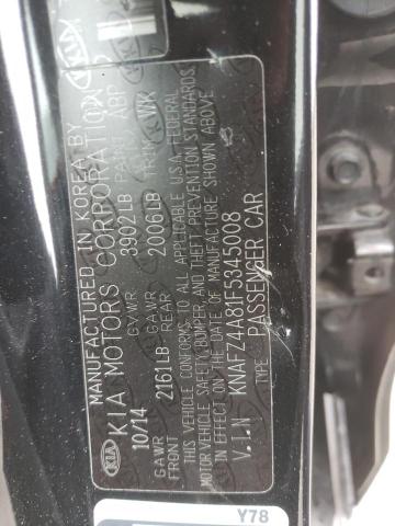 Photo 10 from auction – 2015 KIA FORTE EX with VIN KNAFZ4A81F5345008