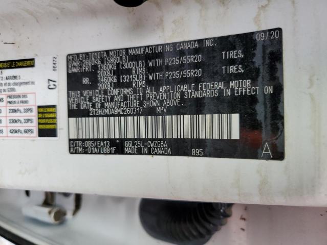 Photo 10 from auction – 2021 LEXUS RX 350 with VIN 2T2HZMDA8MC260317