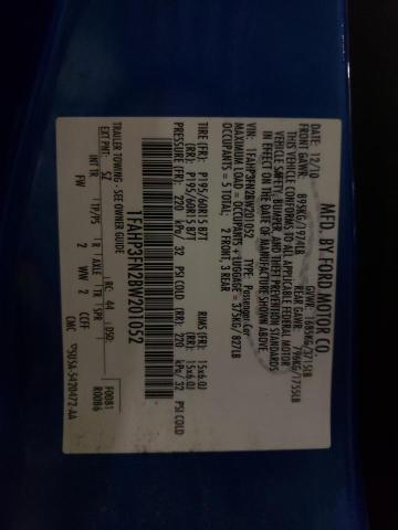 Photo 10 from auction – 2011 FORD FOCUS SE with VIN 1FAHP3FN2BW201052